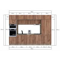 Bucatarie ZONE 340 FRONT PAL K002 / decor K004